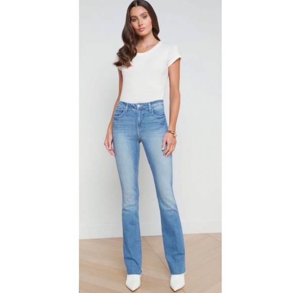 L'AGENCE Denim - L’Agence Ruth High Rise Straight Jeans in Cowan.